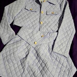 SHEIN Girls Quilted Skirt Suit- Size 11Y